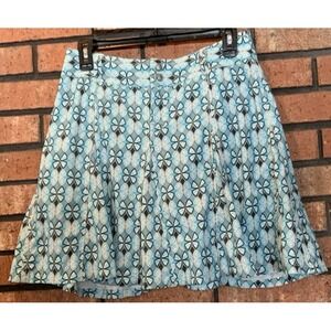 ATHLETA Womens Whatever Blue Geometric Print Skort Petites Size 4P